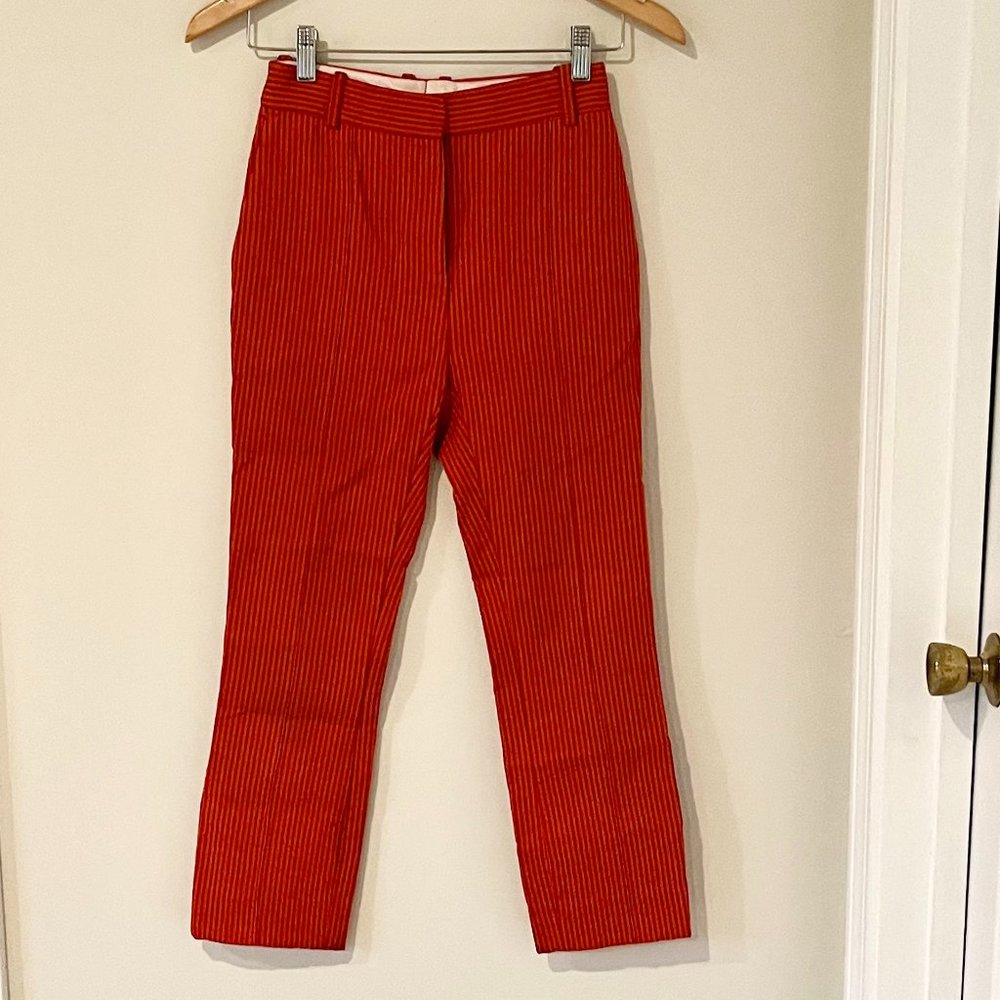 Celine Carot Pants  Trousers Luxury Size 34 / 2 Orange / Red and Black